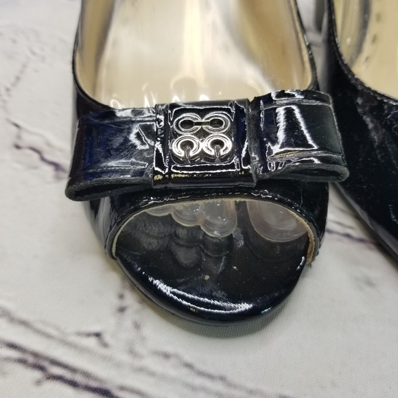 Coach Cassidy patent leather wedge slingback - Picture 9 of 13